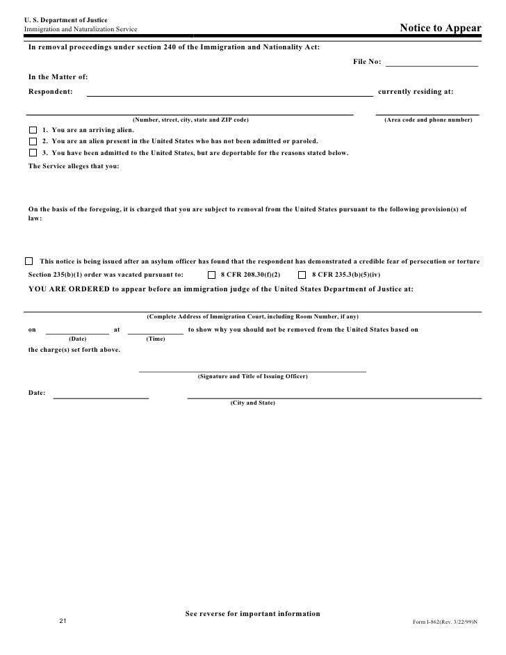 uscis forms 031210 1 form i 862 notice to appear
