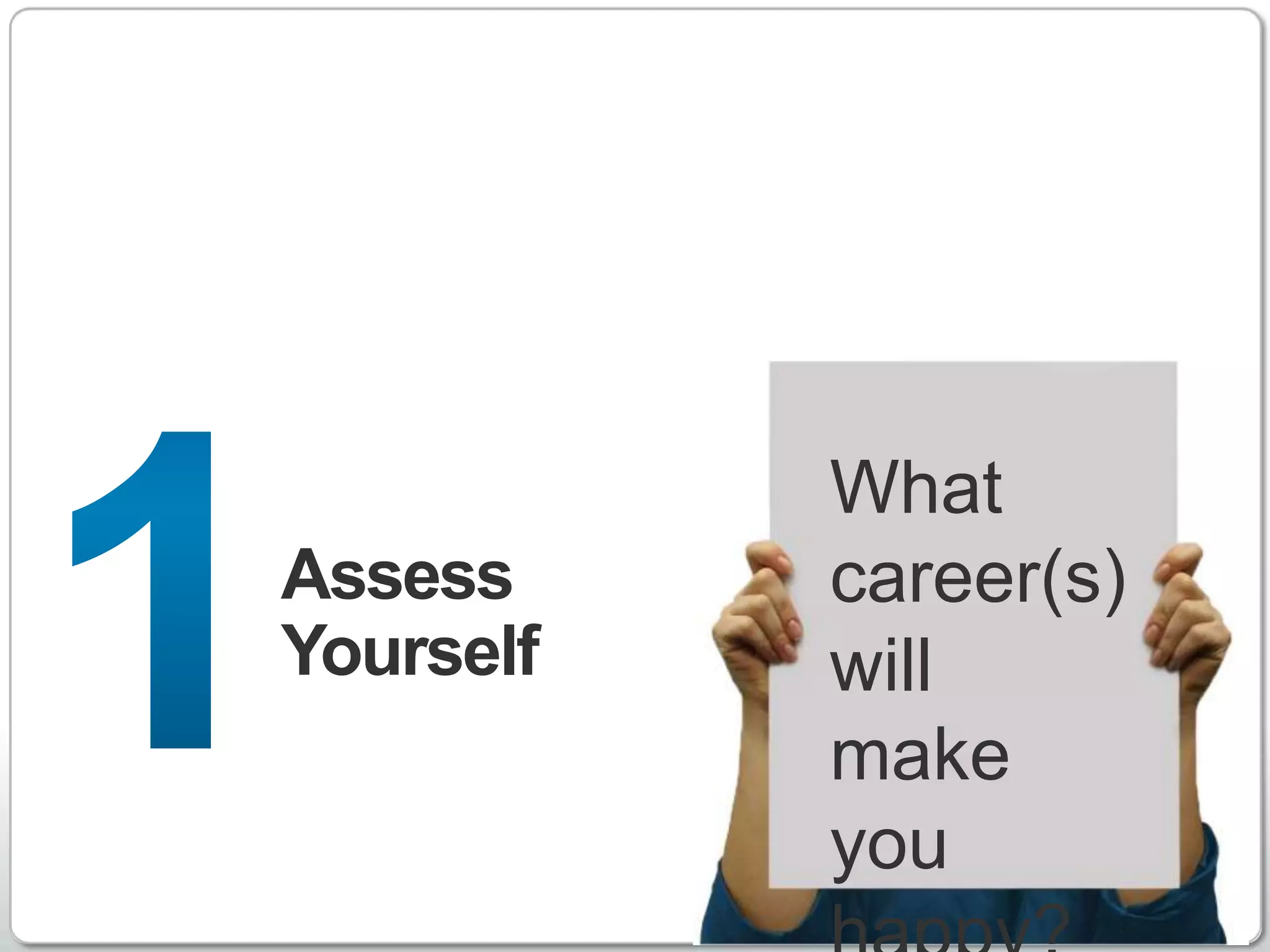 What
Assess     career(s)
Yourself   will
           make
           you
                 http://www.linkedin.com
 