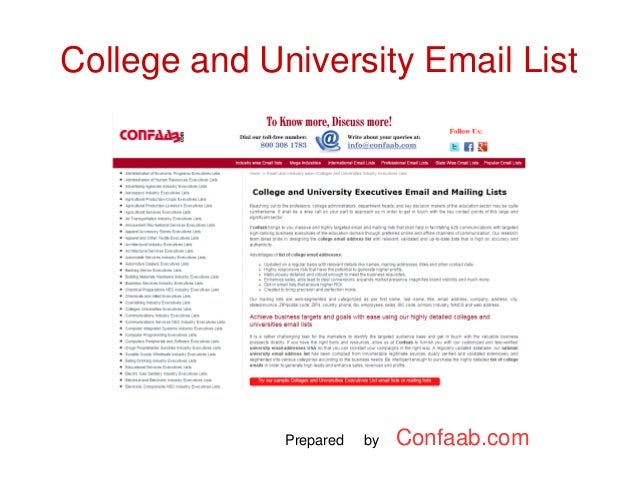Boston University Mailing List Undergraduate US colleges and universities mailing list college university email list