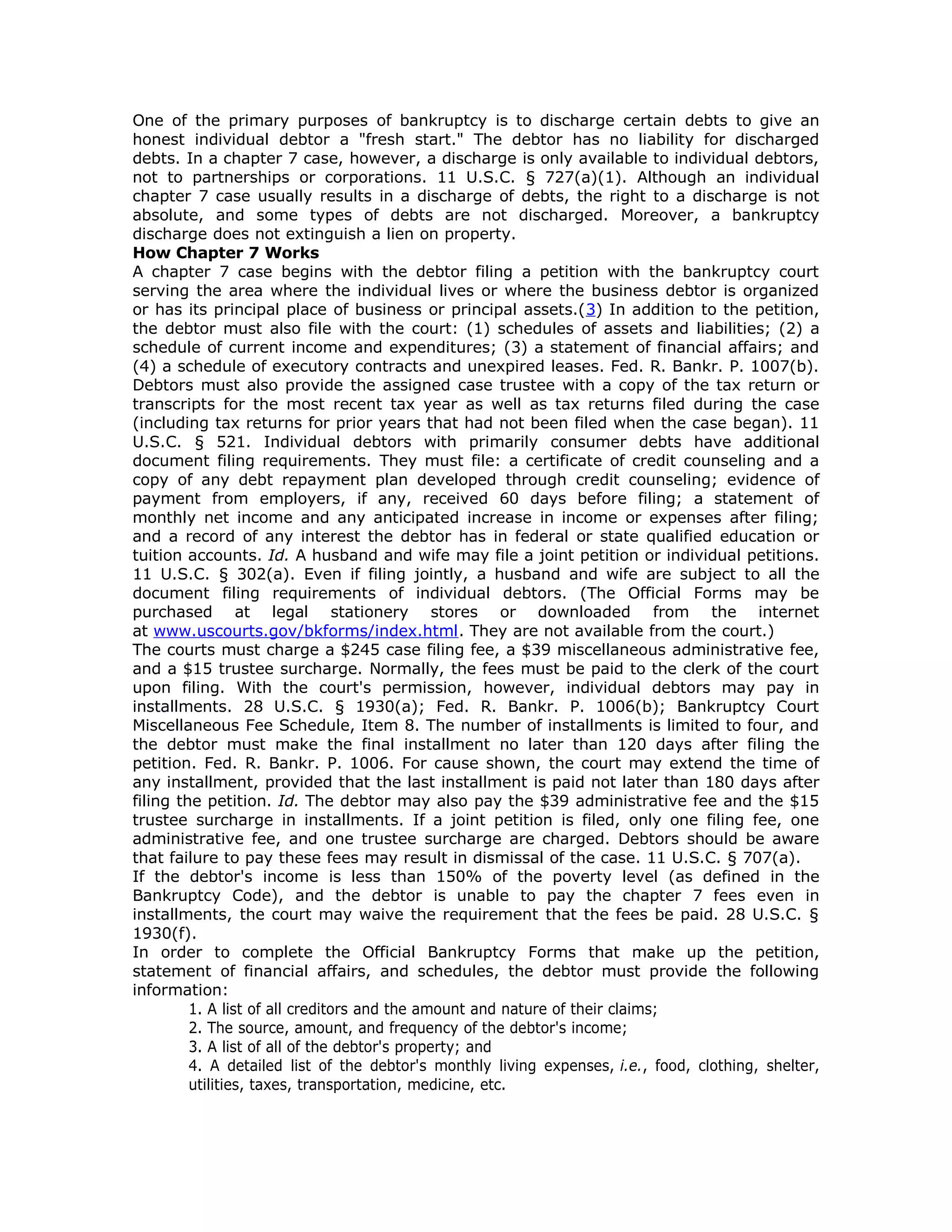 Us Courts Bankruptcy Basics