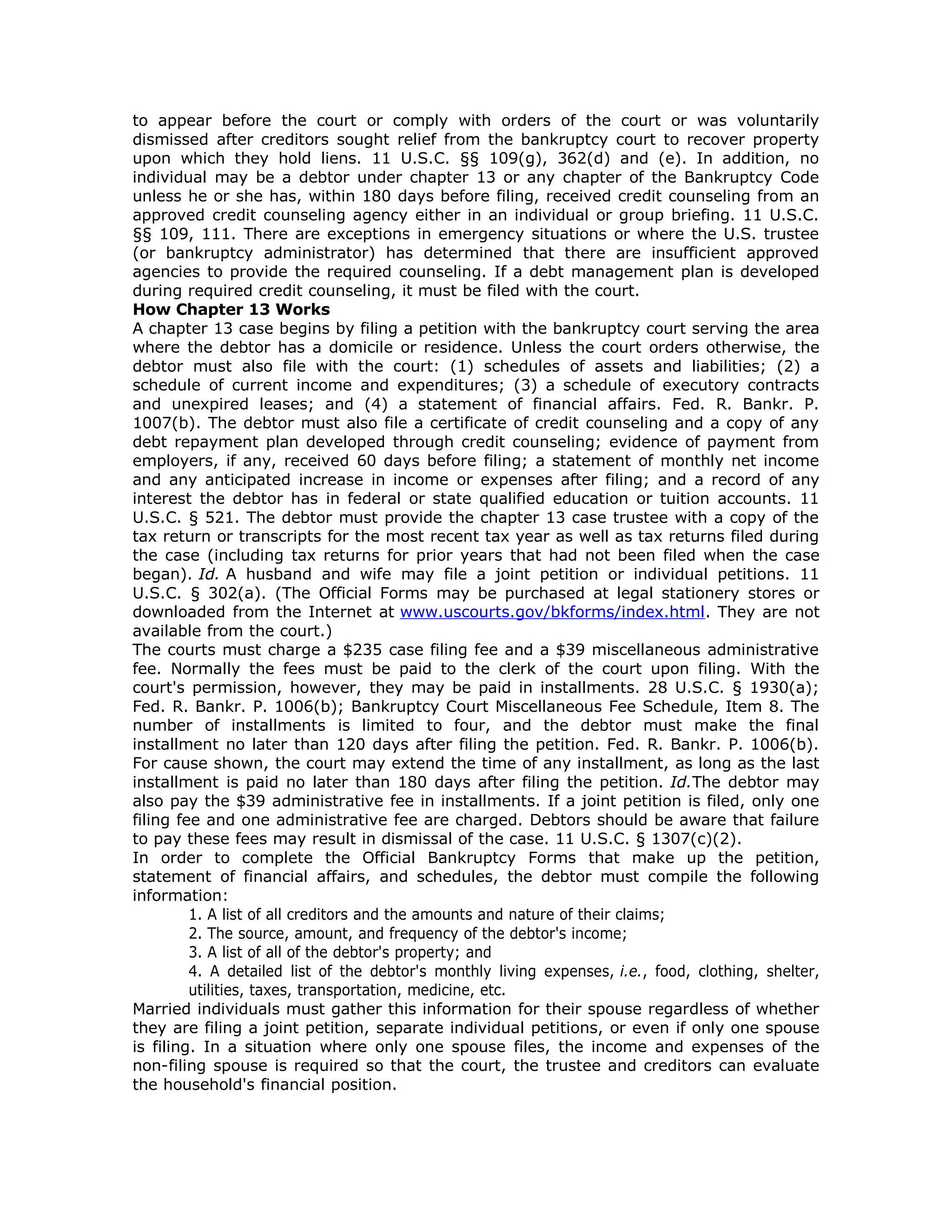 Us Courts Bankruptcy Basics