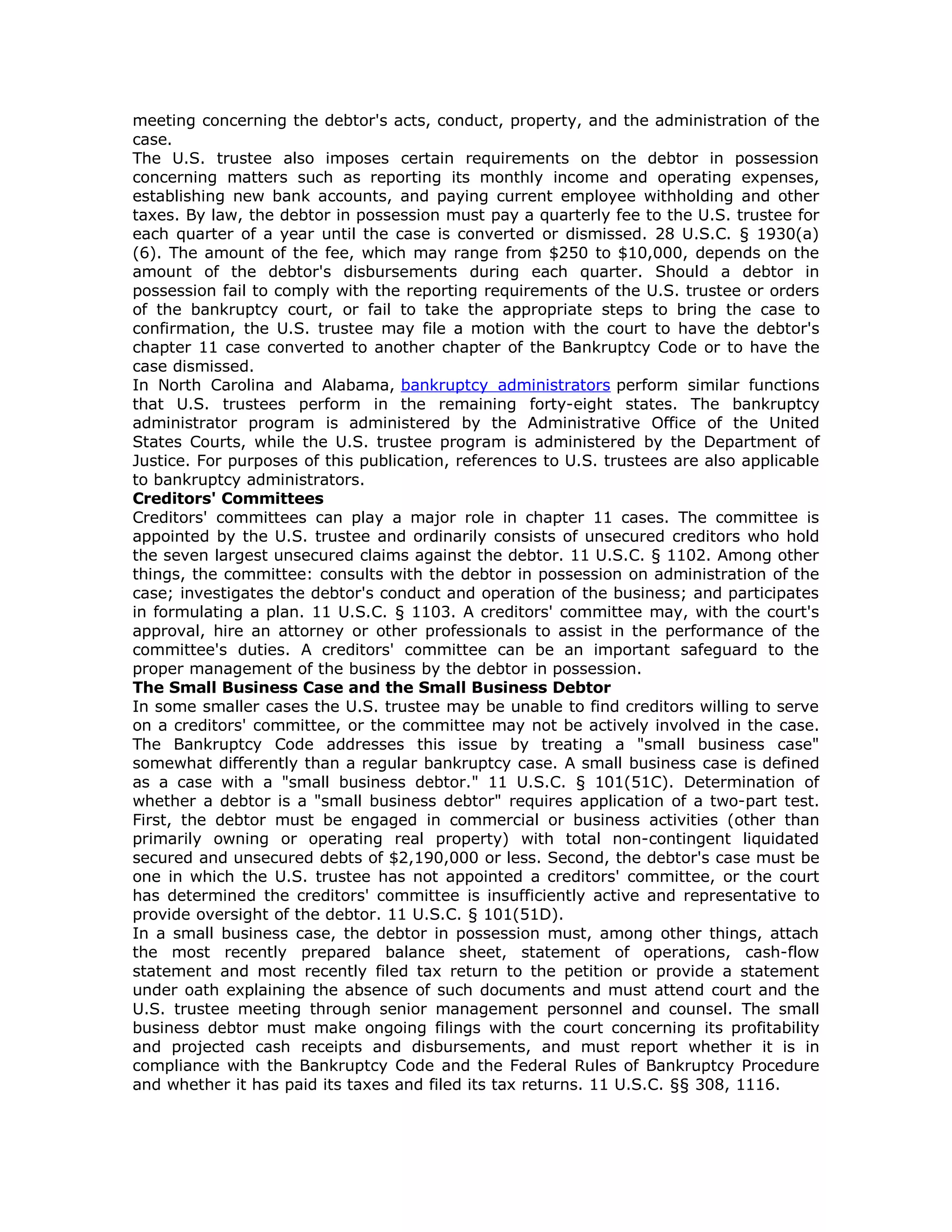 Us Courts Bankruptcy Basics