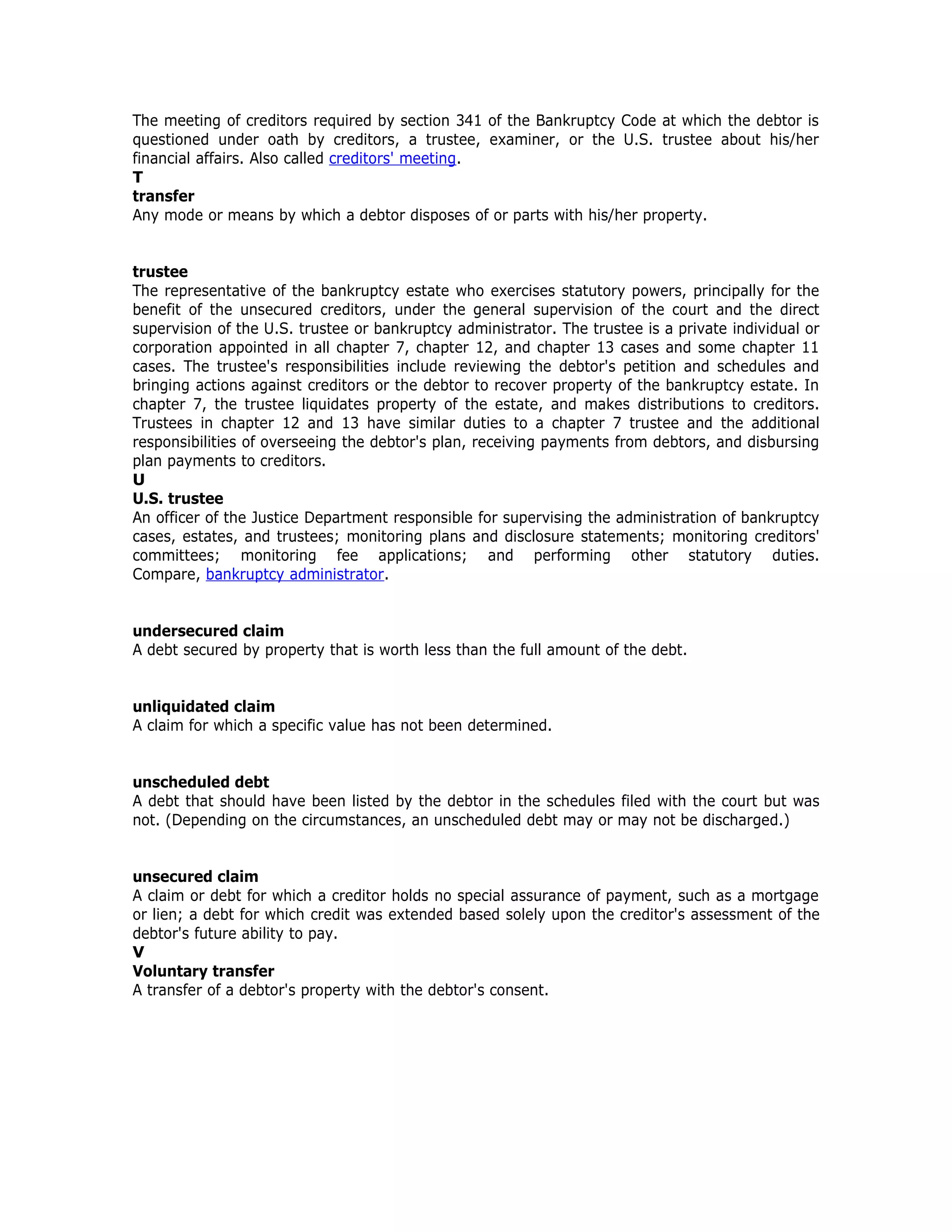 Us Courts Bankruptcy Basics