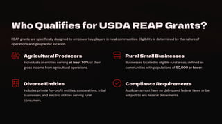 Unlock USDA Wind Energy & REAP Grants for Rural Small Businesses | PDF