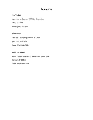 Usda resume