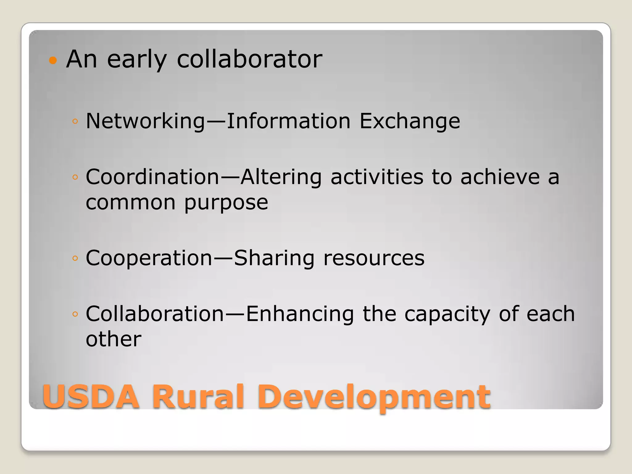 Multi-Dimensional SolutionsCreation of a Long-Term Strategic PlanDo away with “Silo Mentality” LeadershipBroad-based Informed Decision MakingDevelop Regional CollaborationsInvest & Support LocalDevelop a New Economy--Economic Engines Create Life-Cycle Housing