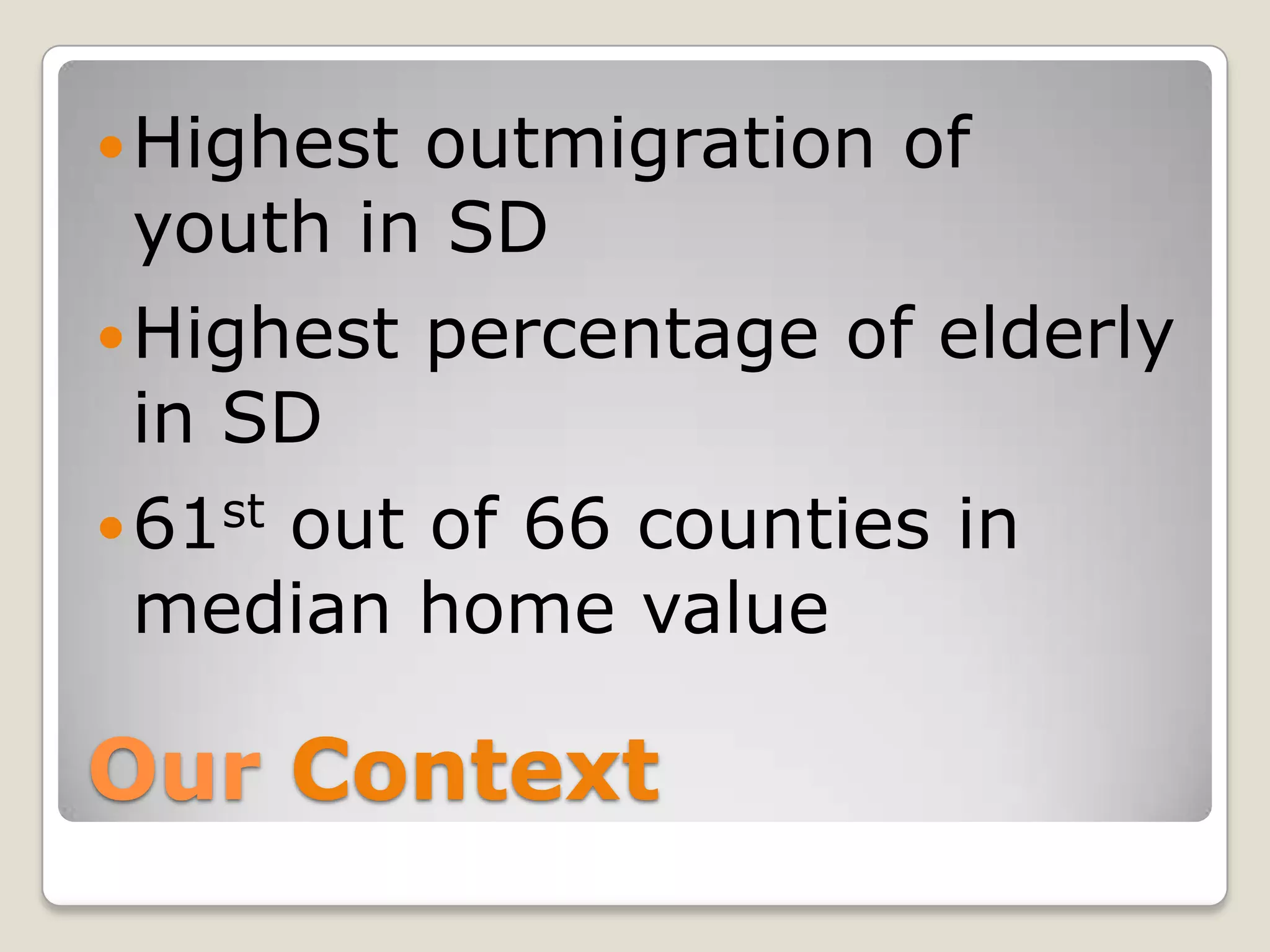 Lack of opportunities