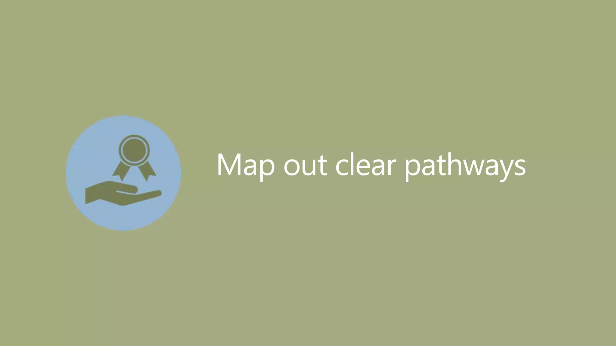 Map out clear pathways
 