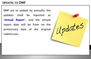 Dmf Update US DMF Preparation and submission | PPTX