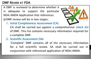 US DMF Preparation and submission | PPTX