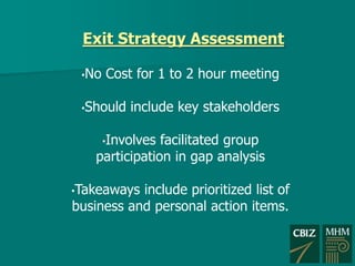 Exit Strategy and Succession Planning - From Plan to Execution | PPTX
