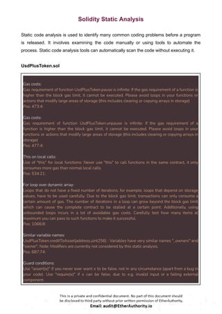 USD+ Token – Smart Contract Security Audit Report by EtherAuthority | PDF