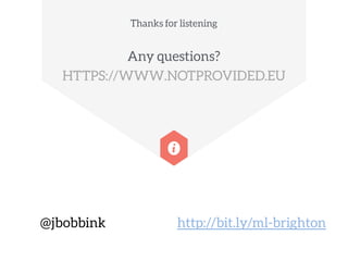 Use free Machine Learning APIs #brightonseo