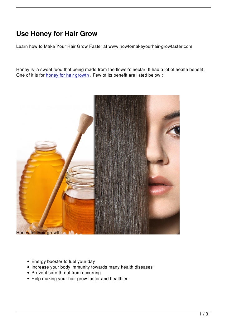 Use Honey for Hair Grow