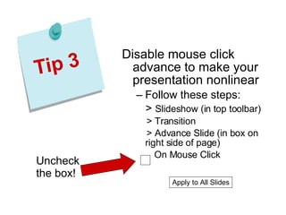 Non Linear Slideshow Nonlinear PowerPoint with Hyperlinks | PPT