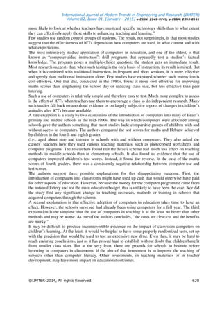 USE OF ICT IN EDUCATION ONLINE COMPUTER BASED TEST | PDF