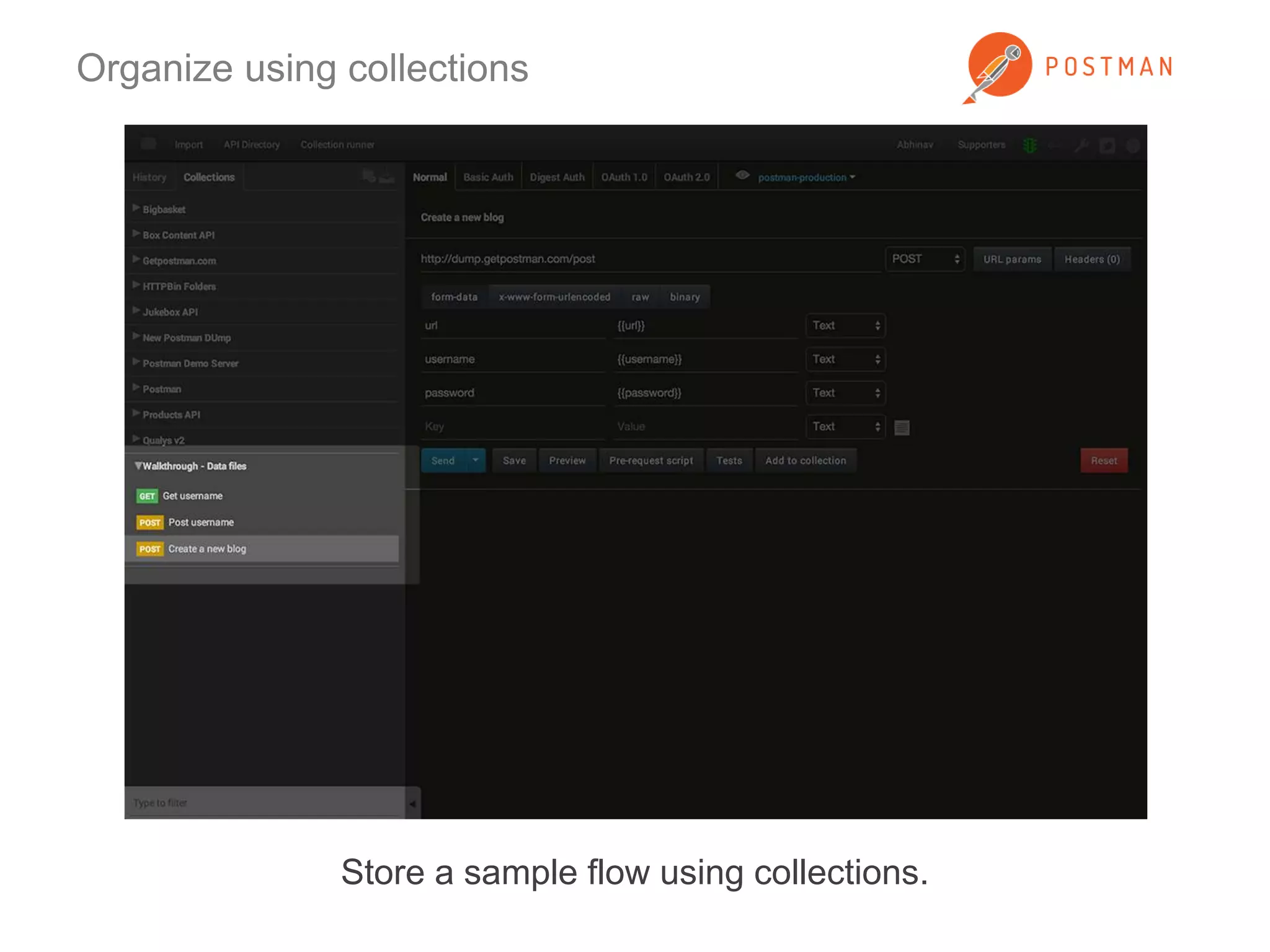 Organize using collections 
Store a sample flow using collections. 
 