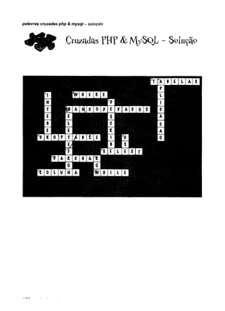 palavras cruzadas php & mysql - solução
Cruzadas T H ? & M / SQ L - Solução
 