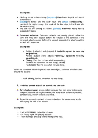 Use and form of adverb | DOCX