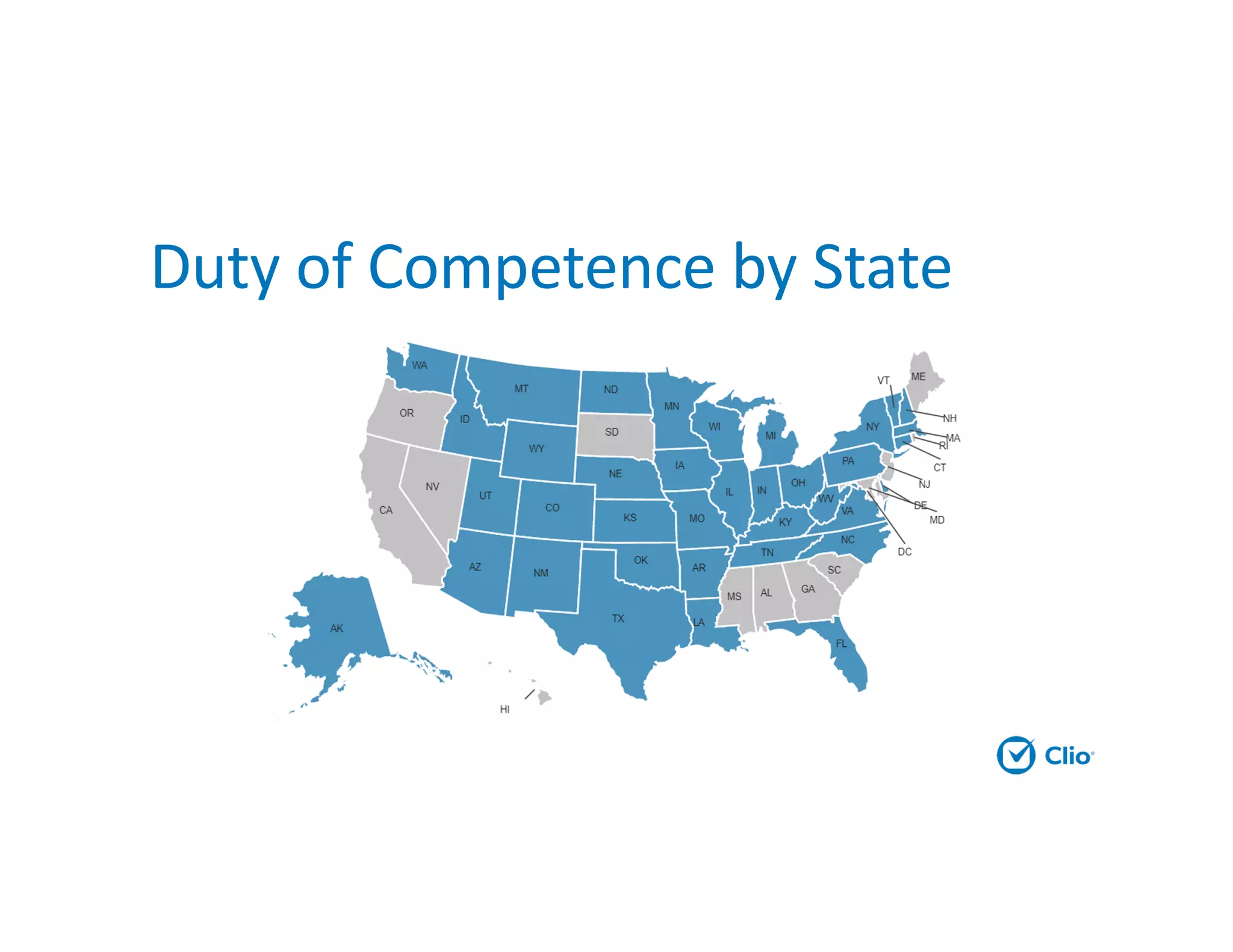 Duty of Competence by State
 