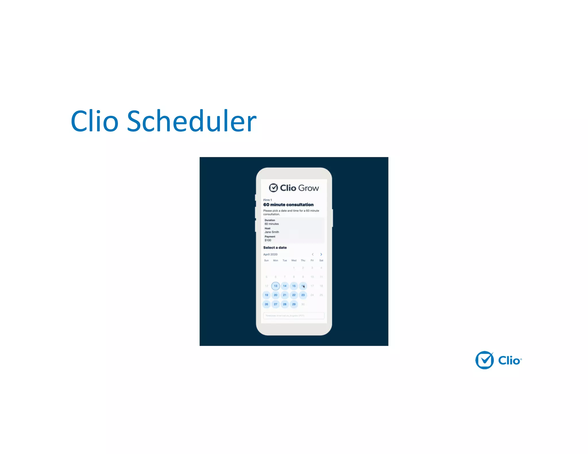 Clio Scheduler
 
