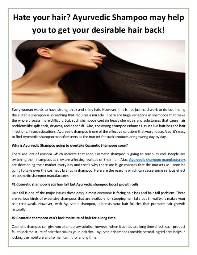 Use Ayurvedic Shampoo To Get Your Desirable Hair Back