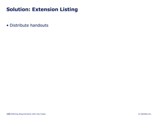 Solution: Extension Listing Distribute handouts 