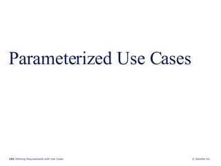 Parameterized Use Cases 