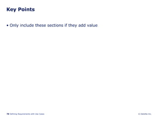 Key Points Only include these sections if they add value 