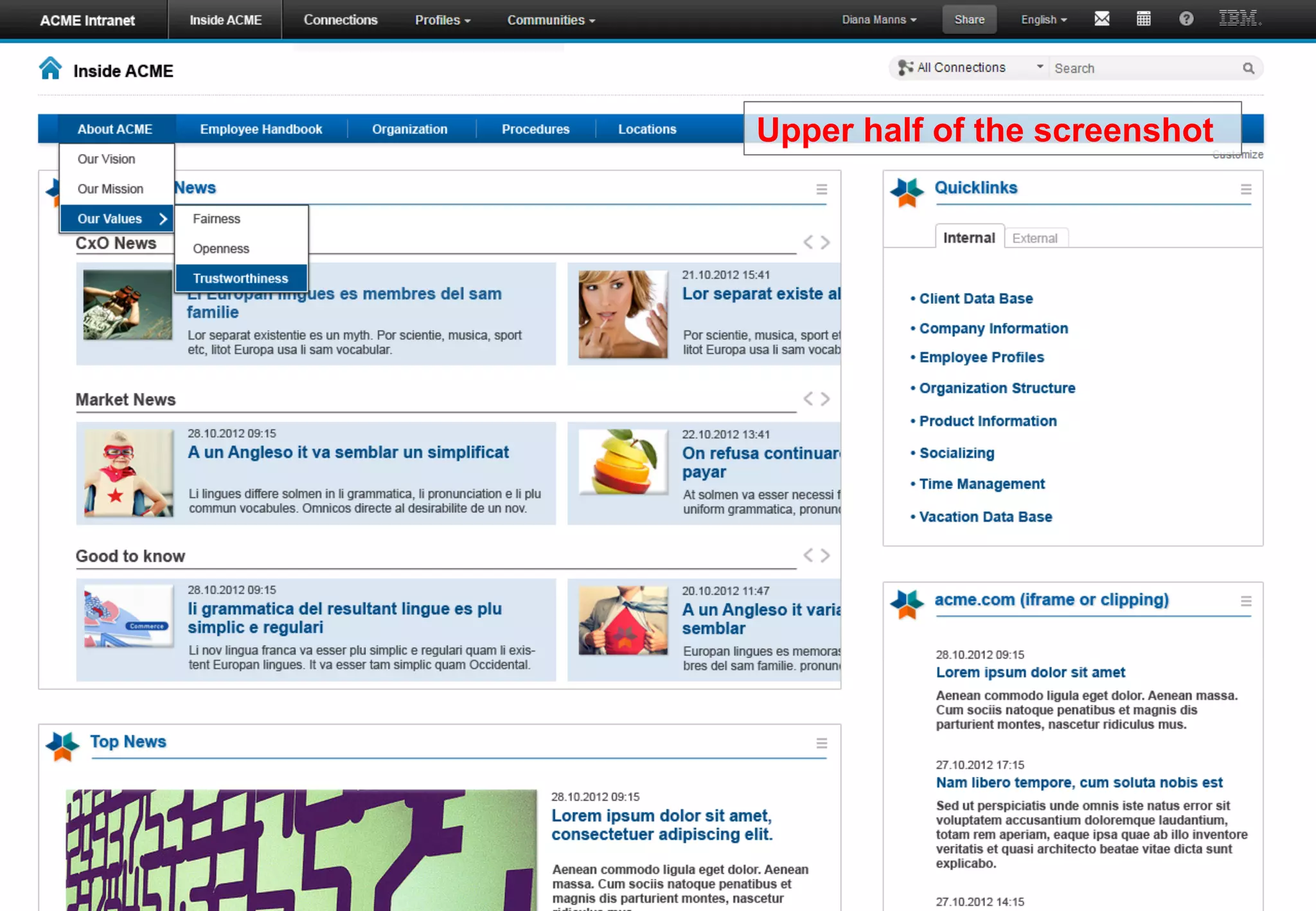 Sample Custom Page
                          Upper half of the screenshot




                     14
 