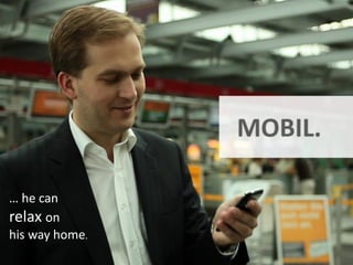 … he can
relax on
his way home.
 