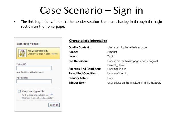 Simple Example On Use Case Scenarios