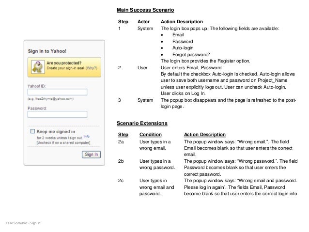 Simple Example On Use Case Scenarios