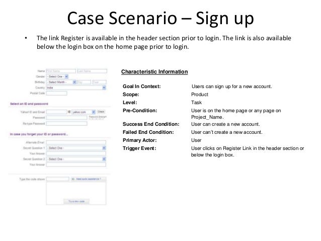 Simple Example On Use Case Scenarios