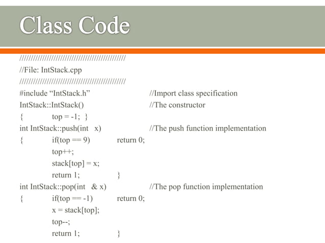Use Classes with Object-Oriented Programming in C++.ppt