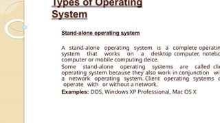 USE COMPUTER FUNDAMETALS TO IDENTIFY TYPES AND FUNCTIONS OF A COMPUTER ...