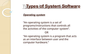 USE COMPUTER FUNDAMETALS TO IDENTIFY TYPES AND FUNCTIONS OF A COMPUTER ...