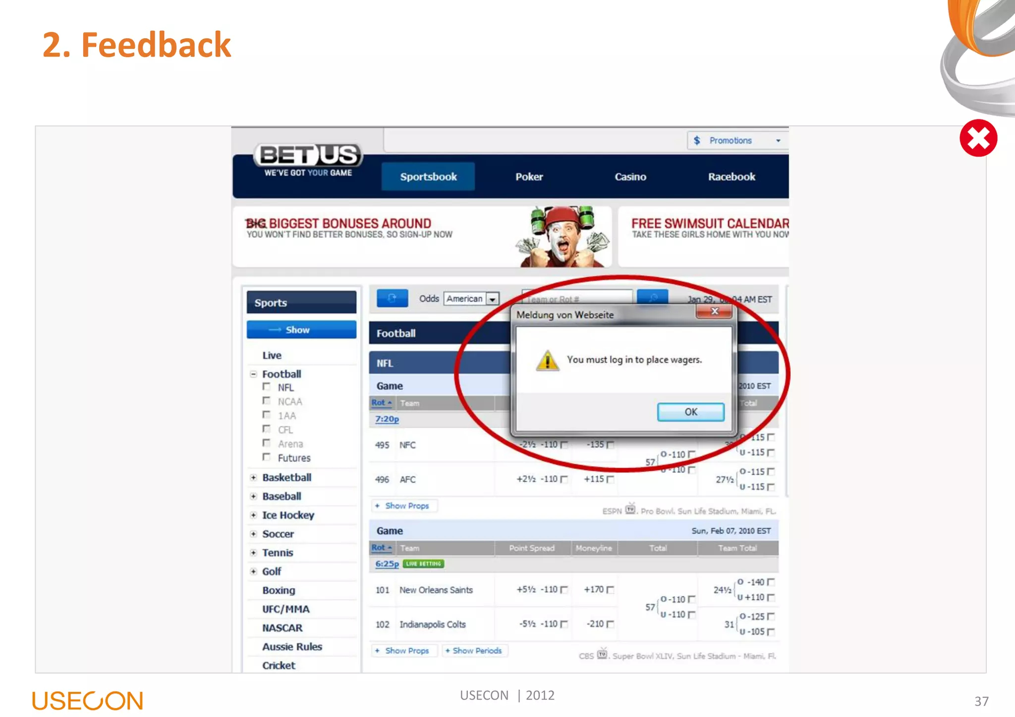 2. Feedback

USECON | 2012

37

 