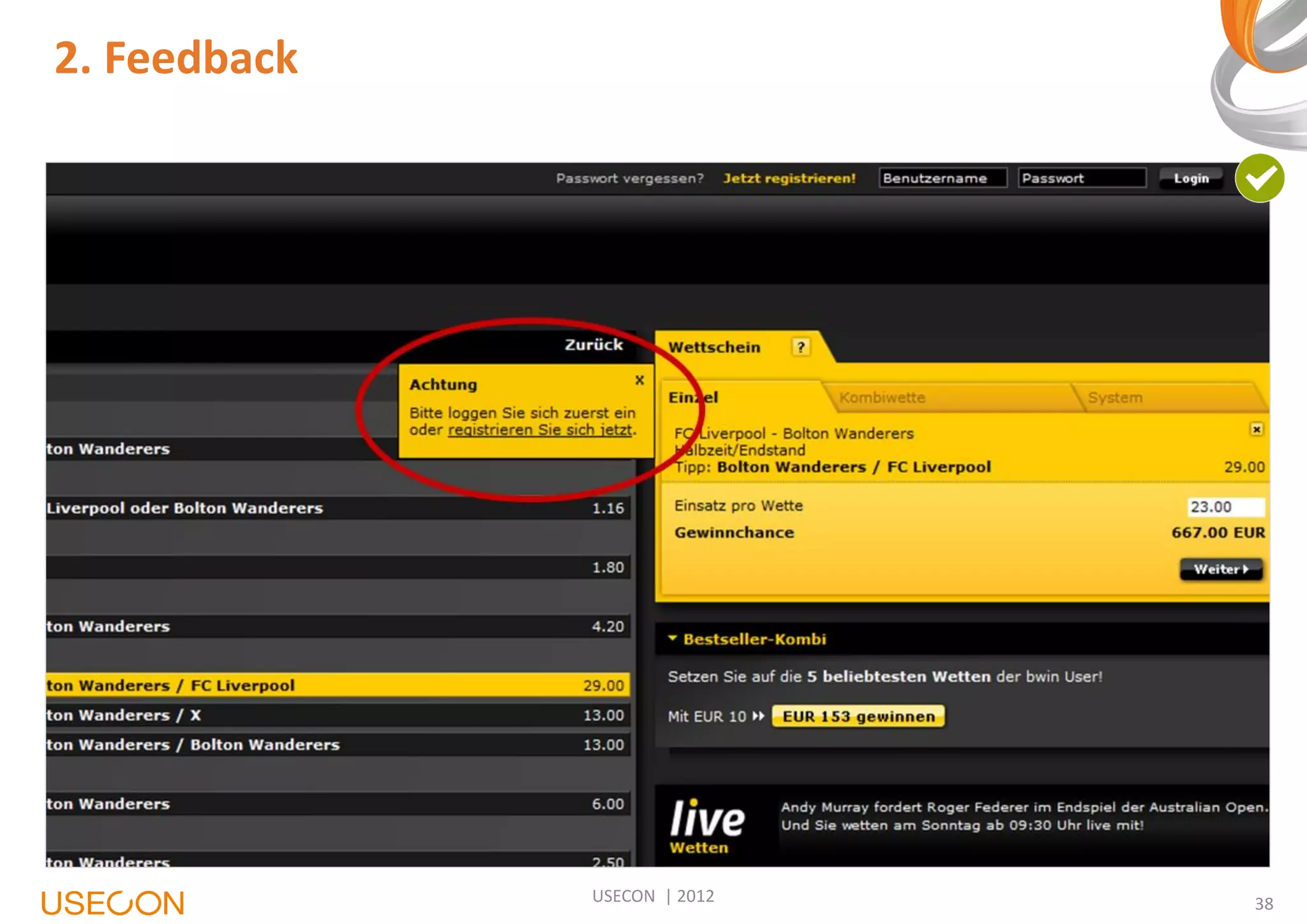 2. Feedback

USECON | 2012

38

 