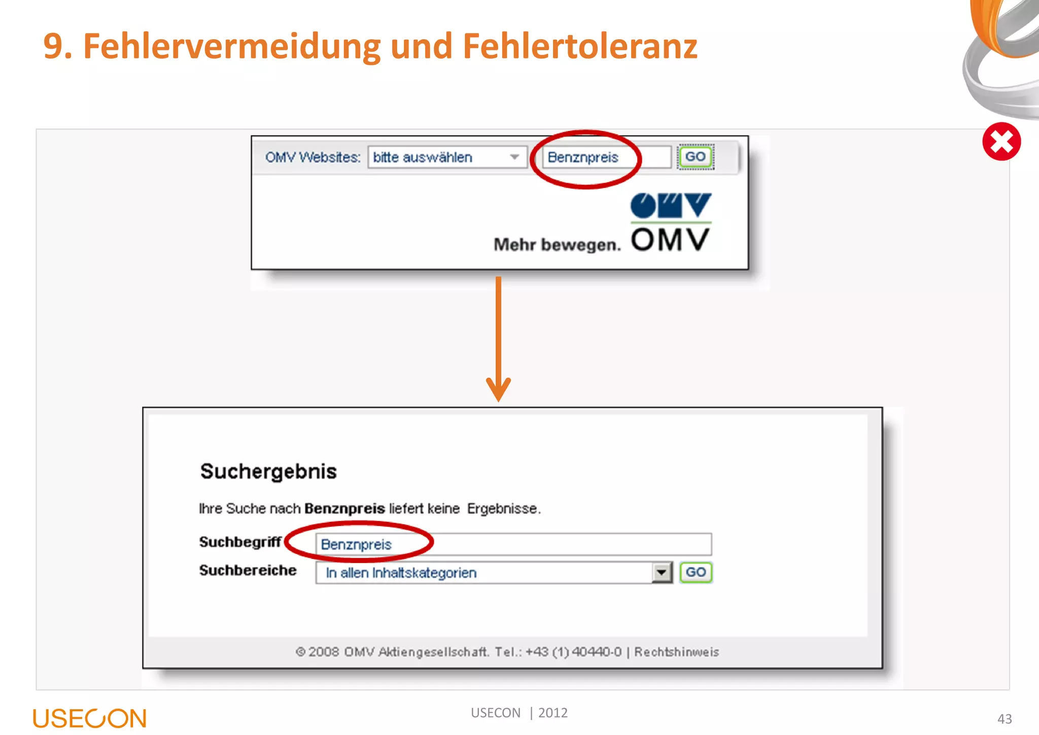 9. Fehlervermeidung und Fehlertoleranz

USECON | 2012

43

 