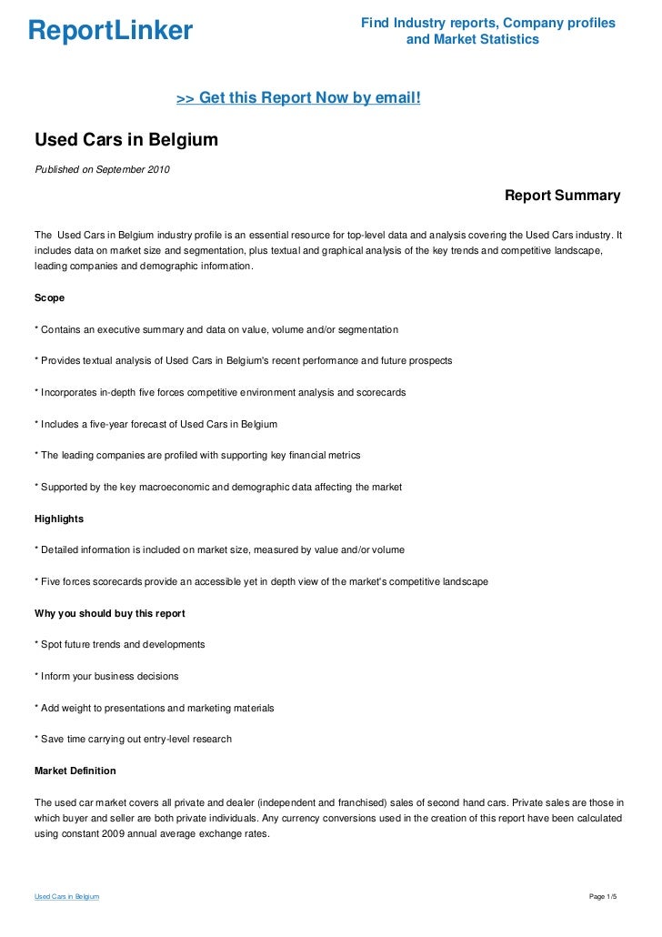 Used Cars in Belgium