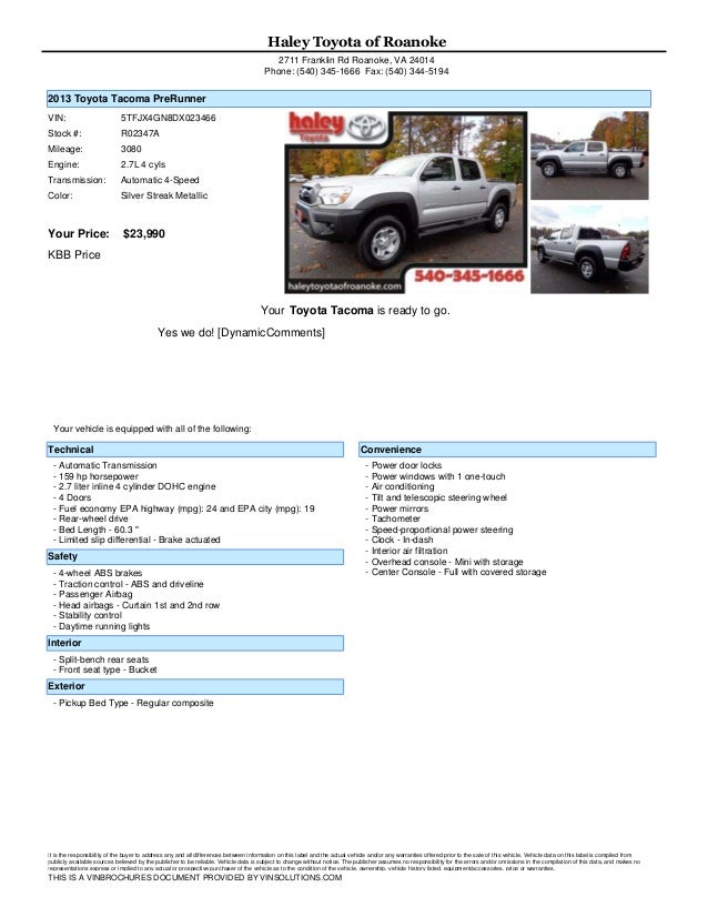 Haley Toyota Roanoke >> Used Toyota Tacoma Haley Toyota Roanoke Haley Toyota Roanoke >> Used Toyota Tacoma Haley Toyota Roanoke