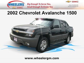 www.wheelergm.com 2002 Chevrolet Avalanche 1500 
