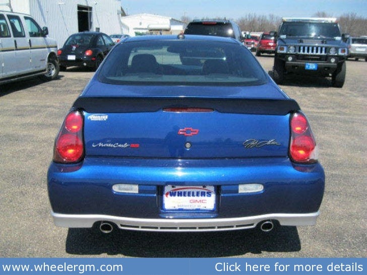 Used 2003 Chevrolet Monte Carlo Wheelers of Marshfield Chevrolet Dealer