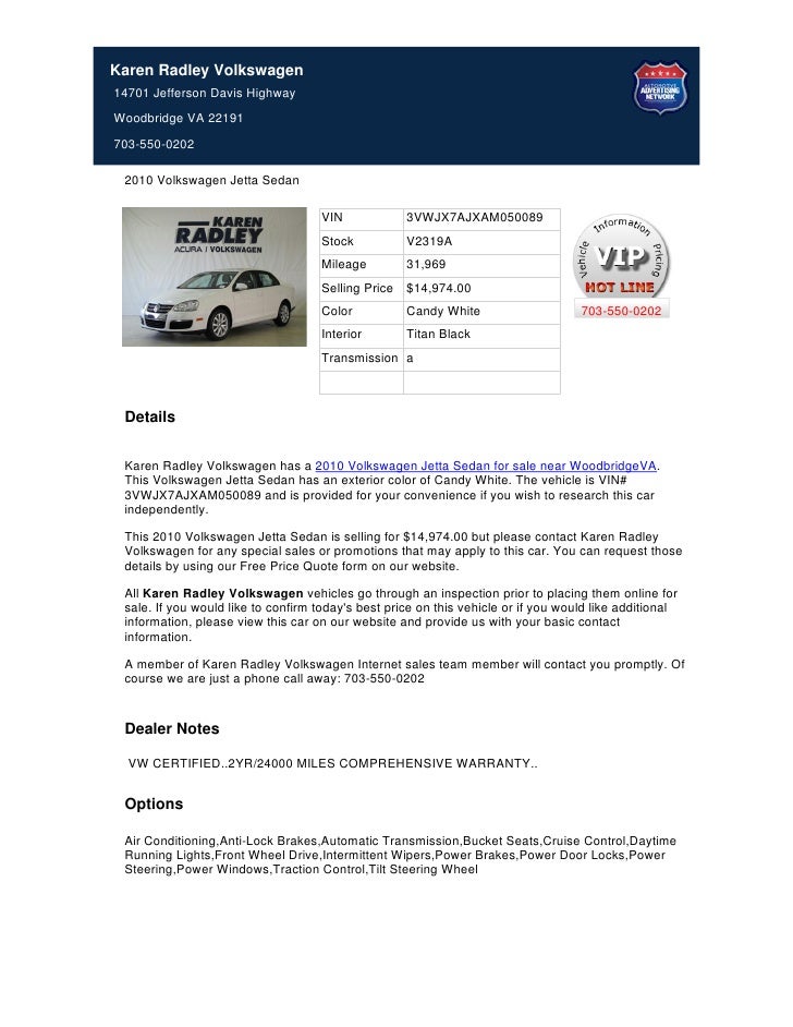 Used 2010 Volkswagen Jetta Sedan For Sale Near Springfield