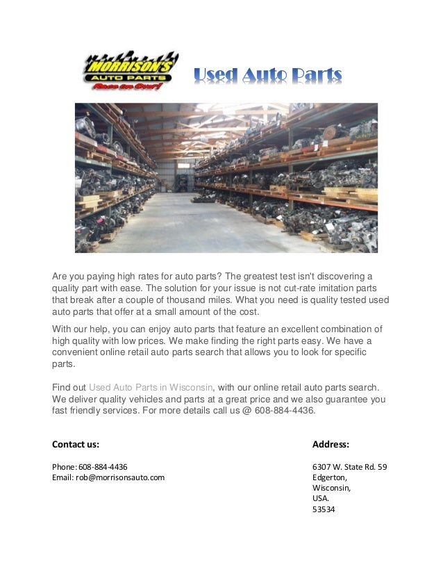 Used Auto Parts in Wisconsin