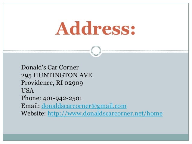 Donald S Car Corner Providence Ri Donald S Car Corner Providence Ri