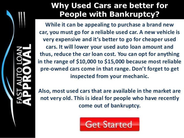 auto loan while in bankruptcy