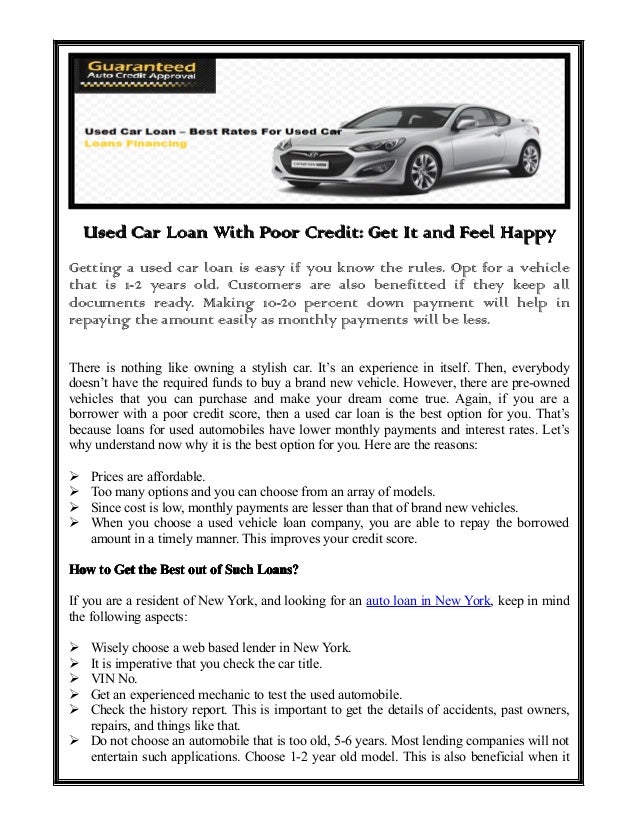 how much down payment for used car