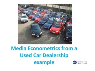 Media Econometrics from a
Used Car Dealership
example
 